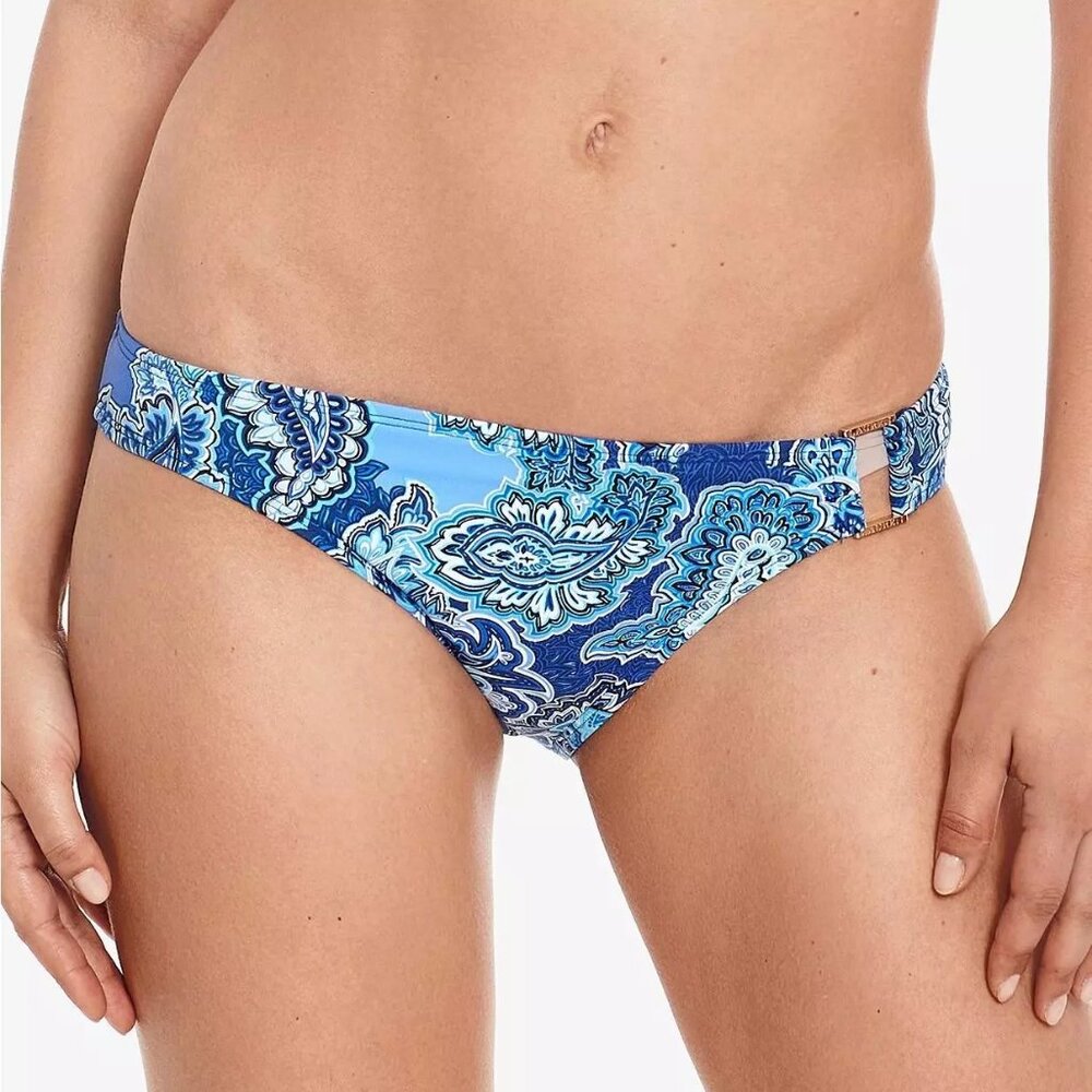 Lauren Ralph Lauren Bandana Paisley Ring Hipster Bikini Bottom Blue 16